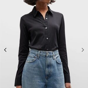 Theory Riduro Black Button Down NWT Size L